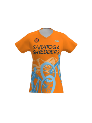 Podiumwear Women's Silver Short Sleeve MTB Jersey - NEW FABRIC 2025!