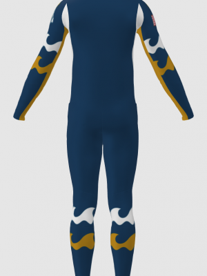 Podiumwear Unisex Gold Two-Piece Race Suit