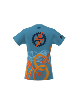 Podiumwear Women's Silver Short Sleeve MTB Jersey - NEW FABRIC 2025!