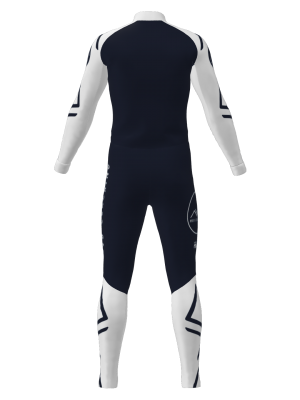 Podiumwear Unisex Silver Two-Piece Race Suit