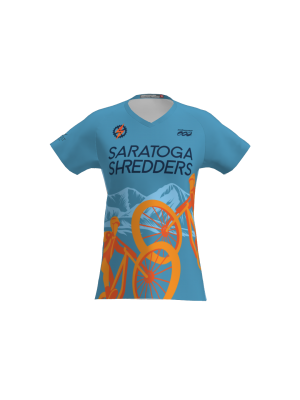 Podiumwear Women's Silver Short Sleeve MTB Jersey - NEW FABRIC 2025!