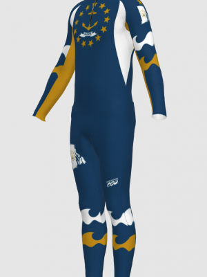 Podiumwear Unisex Gold Two-Piece Race Suit