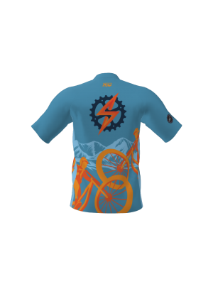 Podiumwear Men's Silver Short Sleeve MTB Jersey - New Fabric 2025!