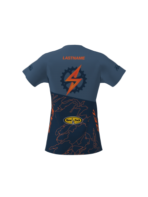 Podiumwear Women's Silver Short Sleeve MTB Jersey - NEW FABRIC 2025!