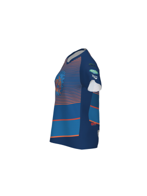 Podiumwear Women's Silver Short Sleeve MTB Jersey - NEW FABRIC 2025!