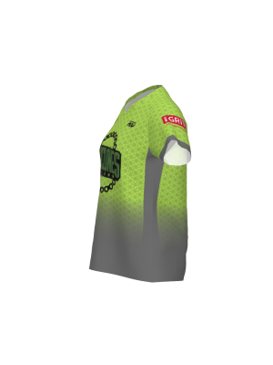 Podiumwear Women's Silver Short Sleeve MTB Jersey - NEW FABRIC 2025!