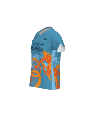 Podiumwear Women's Silver Short Sleeve MTB Jersey - NEW FABRIC 2025!