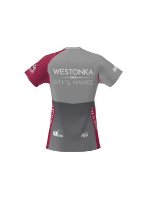 Podiumwear Women's Silver Short Sleeve MTB Jersey - NEW FABRIC 2025!