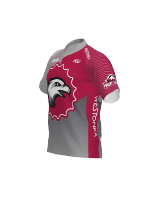 Podiumwear Men's Silver Short Sleeve MTB Jersey - New Fabric 2025!