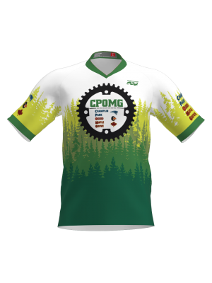 Podiumwear Men's Silver Short Sleeve MTB Jersey - New Fabric 2025!
