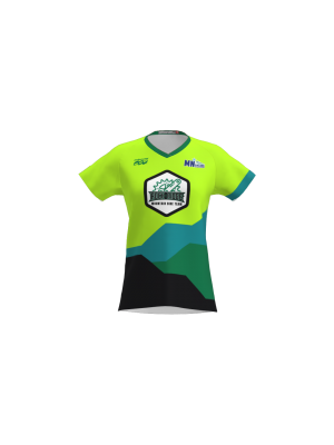 Podiumwear Women's Silver Short Sleeve MTB Jersey - NEW FABRIC 2025!