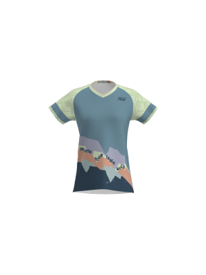 Podiumwear Women's Silver Short Sleeve MTB Jersey - NEW FABRIC 2025!