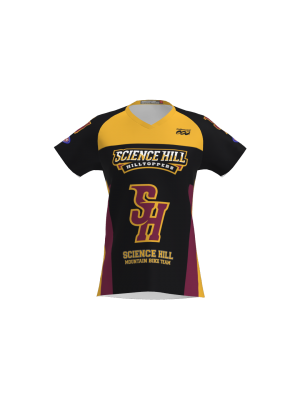 Podiumwear Women's Silver Short Sleeve MTB Jersey - NEW FABRIC 2025!