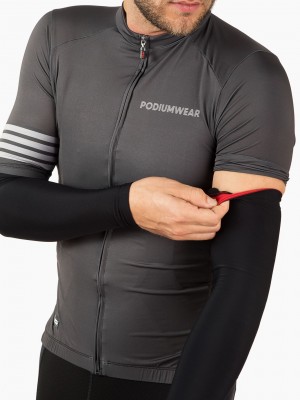 Podiumwear Dyed Black Armwarmers