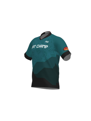 Podiumwear Men's Silver Short Sleeve MTB Jersey - New Fabric 2025!