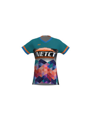 Podiumwear Women's Silver Short Sleeve MTB Jersey - NEW FABRIC 2025!