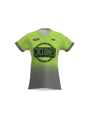 Podiumwear Women's Silver Short Sleeve MTB Jersey - NEW FABRIC 2025!