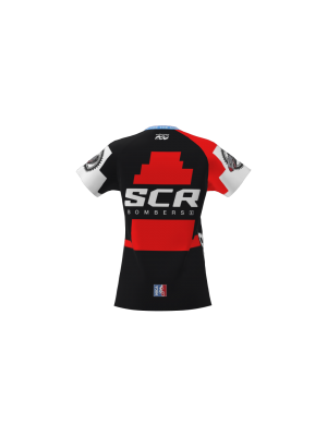 Podiumwear Women's Silver Short Sleeve MTB Jersey - NEW FABRIC 2025!