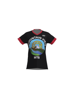 Podiumwear Women's Silver Short Sleeve MTB Jersey - NEW FABRIC 2025!