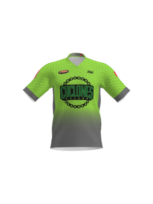 Podiumwear Men's Silver Short Sleeve MTB Jersey - New Fabric 2025!