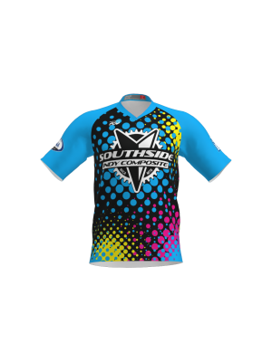 Podiumwear Men's Silver Short Sleeve MTB Jersey - New Fabric 2025!