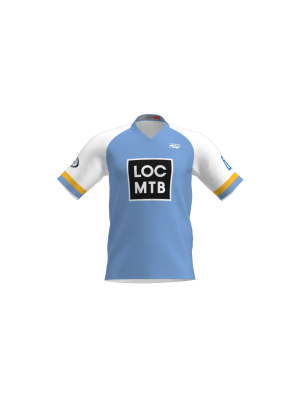 Podiumwear Men's Silver Short Sleeve MTB Jersey - New Fabric 2025!