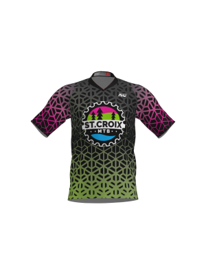 Podiumwear Men's Silver Short Sleeve MTB Jersey - New Fabric 2025!