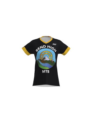 Podiumwear Women's Silver Short Sleeve MTB Jersey - NEW FABRIC 2025!