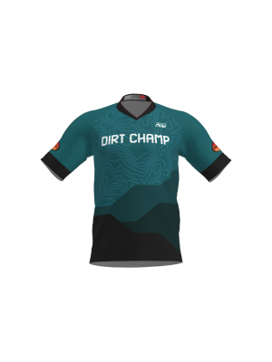 Podiumwear Men's Silver Short Sleeve MTB Jersey - New Fabric 2025!