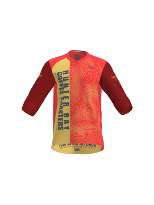 Podiumwear Men's Gold 3/4 Sleeve  MTB Jersey