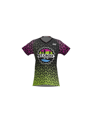 Podiumwear Women's Silver Short Sleeve MTB Jersey - NEW FABRIC 2025!