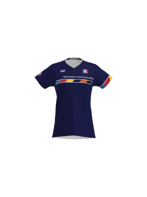 Podiumwear Women's Silver Short Sleeve MTB Jersey - NEW FABRIC 2025!