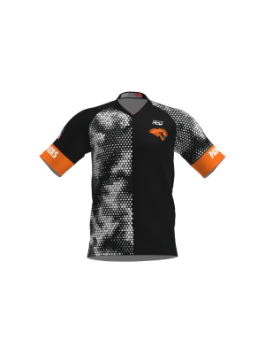 Podiumwear Men's Silver Short Sleeve MTB Jersey - New Fabric 2025!