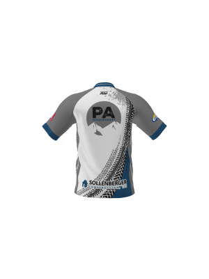 Podiumwear Men's Silver Short Sleeve MTB Jersey - New Fabric 2025!