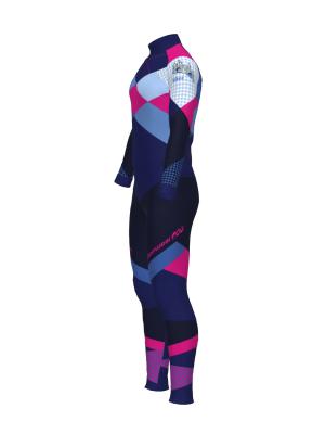 Podiumwear Unisex Silver Two-Piece Race Suit