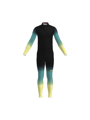Podiumwear Unisex Gold Two-Piece Race Suit