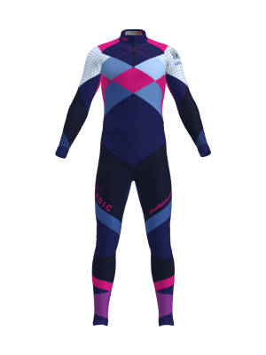 Podiumwear Unisex Silver Two-Piece Race Suit