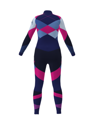 Podiumwear Women's Silver Two-Piece Race Suit