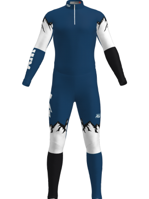 Podiumwear Unisex Silver Two-Piece Race Suit
