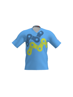 Podiumwear Men's Silver Short Sleeve MTB Jersey - New Fabric 2025!