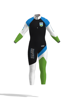 Podiumwear Nordic Child's Two-Piece Race Suit (Nordic Skiing) Front View