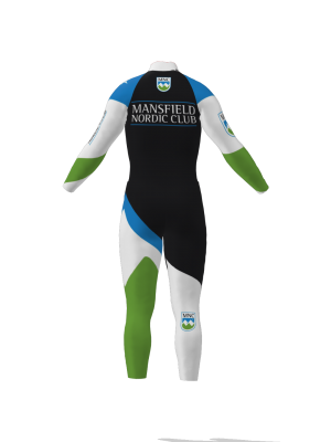 Podiumwear Nordic Child's Two-Piece Race Suit (Nordic Skiing) Back View