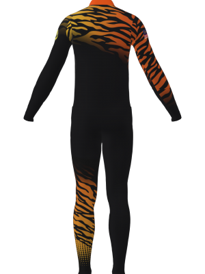 Podiumwear Unisex Gold Two-Piece Race Suit
