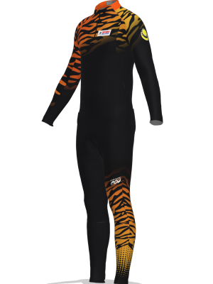 Podiumwear Unisex Gold Two-Piece Race Suit