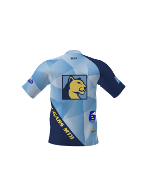 Podiumwear Men's Silver Short Sleeve MTB Jersey - New Fabric 2025!