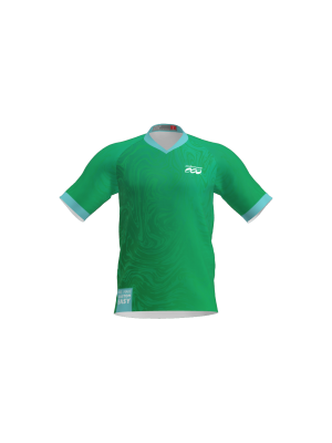 Podiumwear Men's Silver Short Sleeve MTB Jersey - New Fabric 2025!