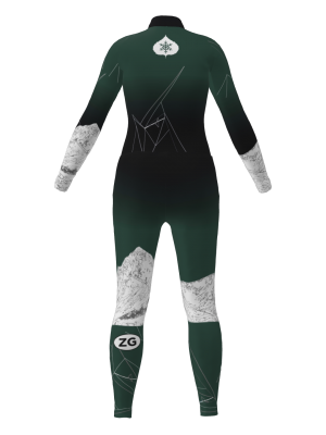 Podiumwear Women's Silver Two-Piece Race Suit