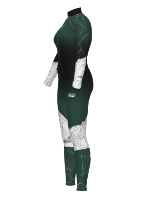 Podiumwear Women's Silver Two-Piece Race Suit