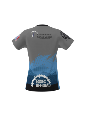 Podiumwear Women's Silver Short Sleeve MTB Jersey - NEW FABRIC 2025!