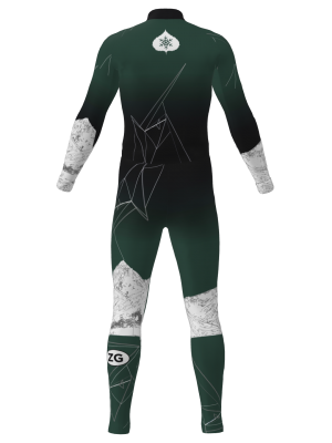Podiumwear Unisex Silver Two-Piece Race Suit